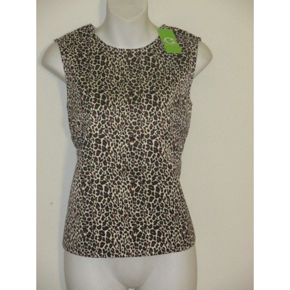 C. Wonder Women's Classic Cheetah Sleeveless Shell Top Sz 00 NWT 128